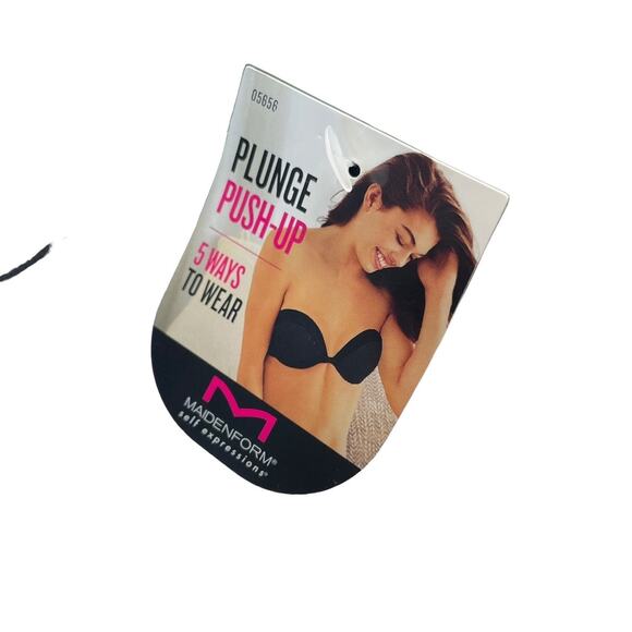 Maidenform Womens Bra Size 38C Black Self Expressions Plunge Push up Bra 5656 - Picture 8 of 10